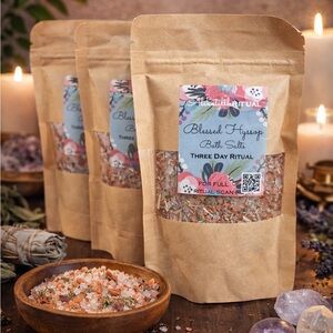 Blessed Hyssop Bath Salts | 3-Day Spiritual Cleansing Ritual | Purification